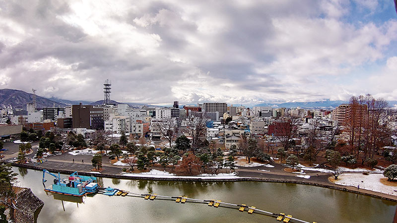 松本城天守六階からの景色