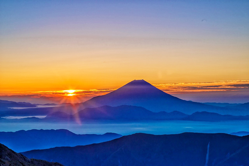画像：富士山の日の出