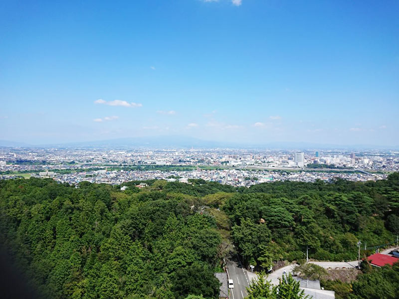 画像：高崎白衣大観音頂上からの景色